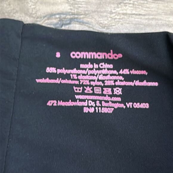 Commando Perfect Control Faux Leather High Waisted Black Leggings Size Small - Picture 10 of 10